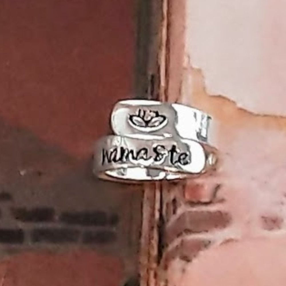 BOHO Free Spirit Namaste Lotus Ring